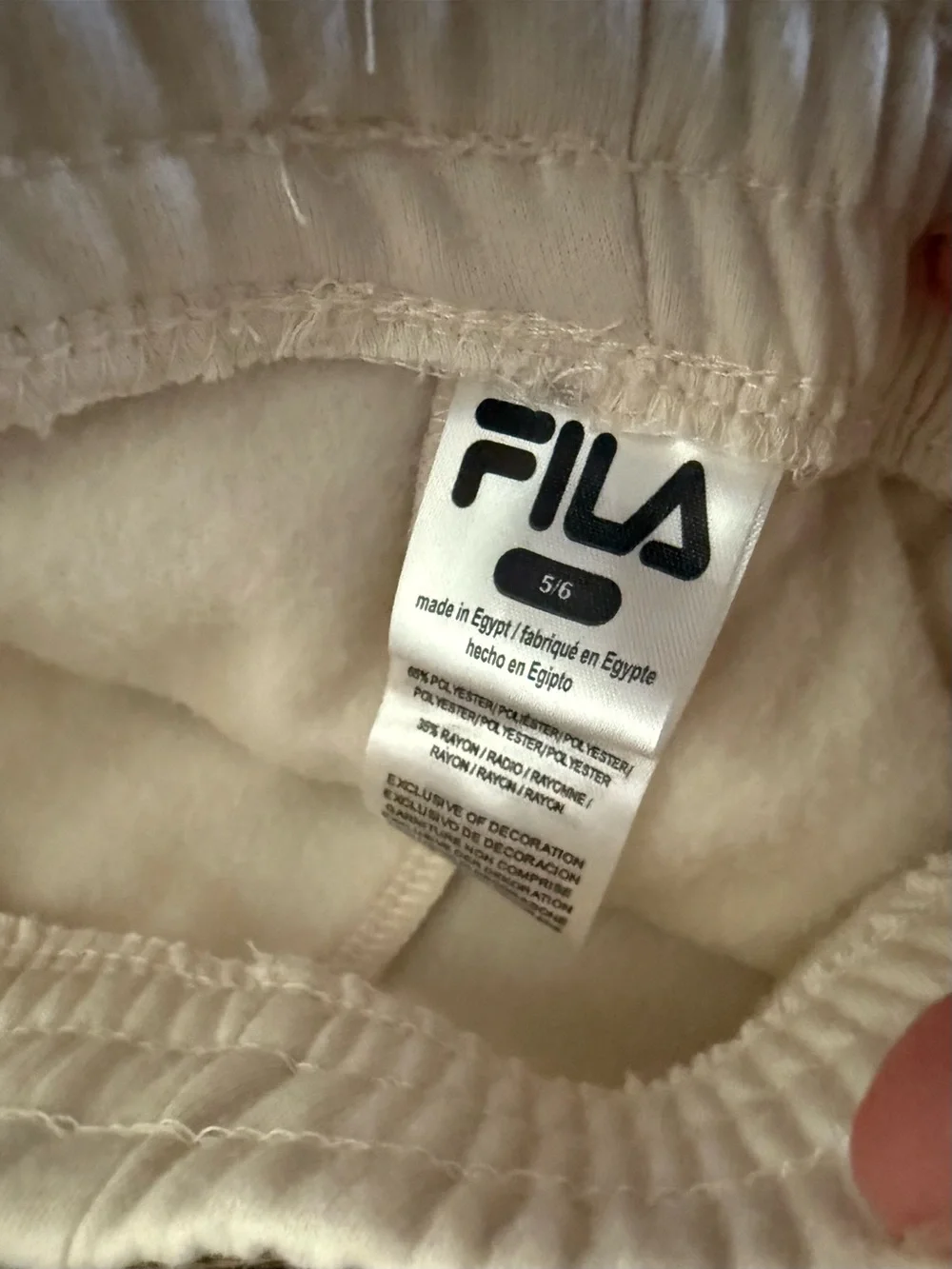 Fila Girls Cream Graphic Jogger Set